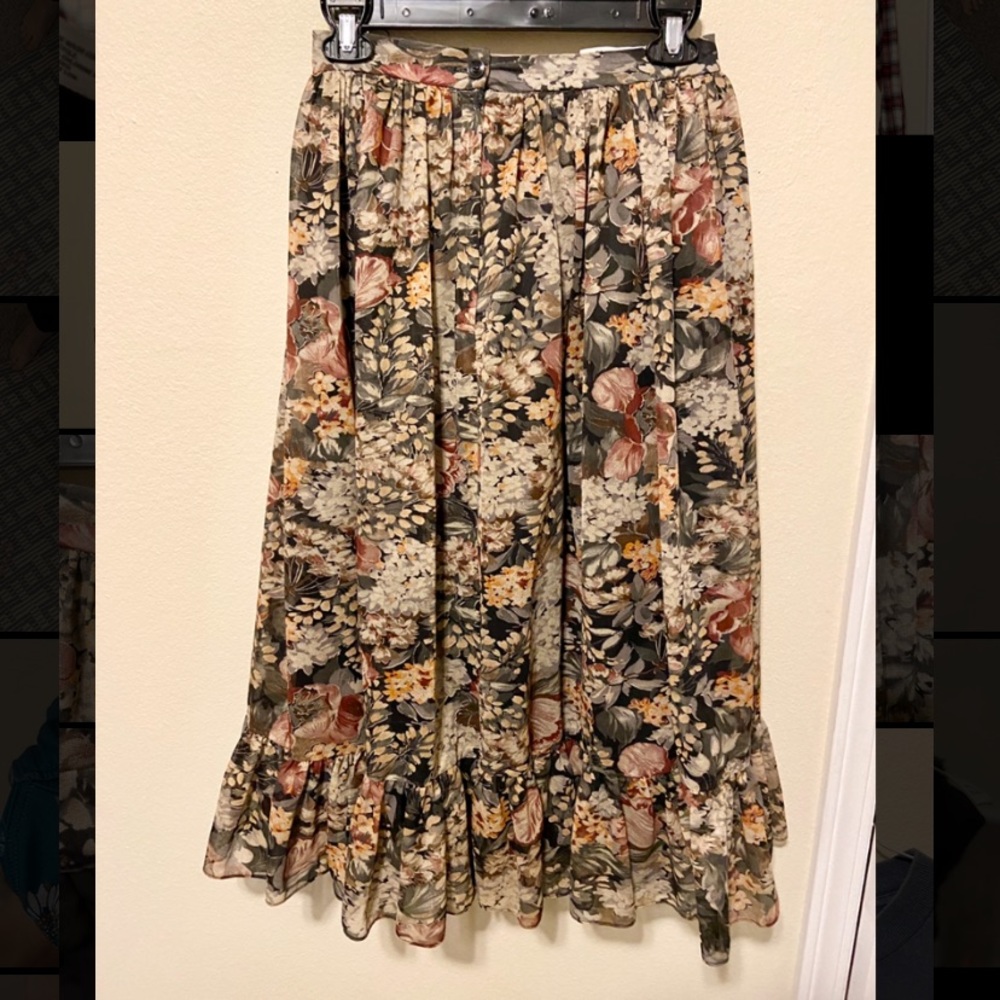 Vintage Floral Skirt Mr Beau by RL Davis 70s - Picture 10 of 10